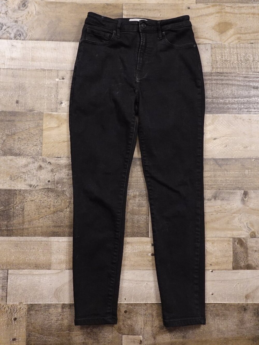 Everlane Curvy High Rise Skinny Jeans Women’s 28‎ Regular Black Stretch